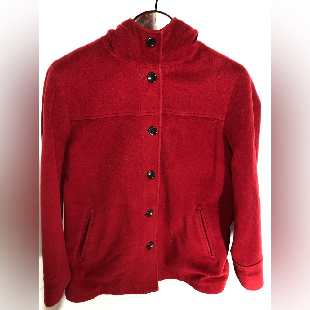 Eddie Bauer Women’s Red Wool Coat size M